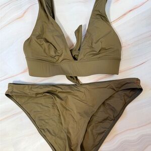 Everlane Olive Two-Piece Bikini Set